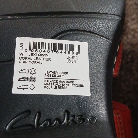 Collection by Clarks Lexi Qwin Coral Leather Sandals Women’s Size 8N NWT - Picture 8 of 8